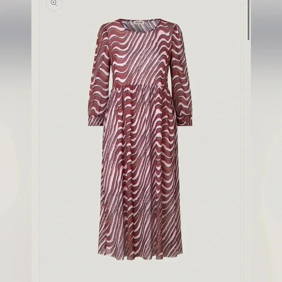 Baum und Pferdgarten Dress Juliani Red Wave Midi Stretch size Small - Picture 1 of 10